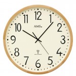 Radio-gestuurde klok AMS 5534 beuken