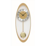 Glazen moderne wandklok met slinger AMS 7417