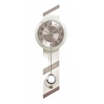 Designklok AMS 7414 wit / rvs