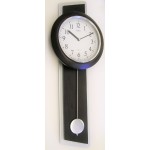 AER232 Klok donkernoten/metal