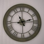 Metalen wandklok beton look CB1004