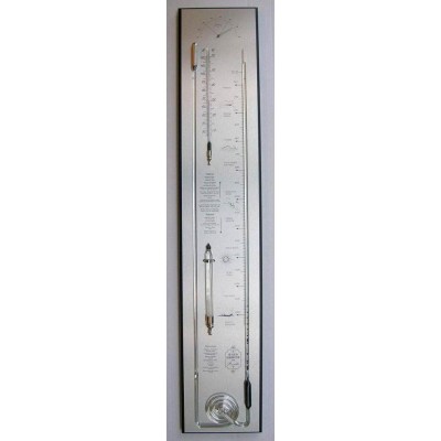 BK - Zwart/rvs contrabarometer breed HX