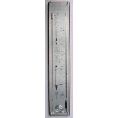 noten/rvs kwikbarometer + glas breed