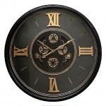 Megarote klok met draaiende tandwielen 120 cm