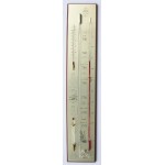 Kwikbarometer noten / messing met glas