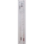 Plexiglas contrabarometer met glas, rood