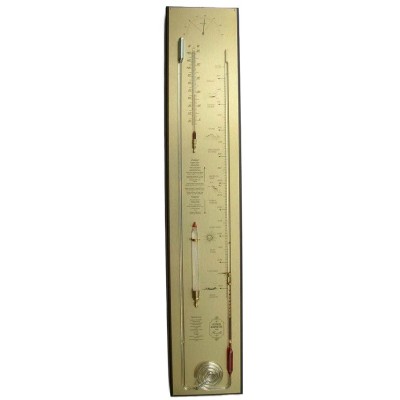 Contrabarometer noten / messing breed