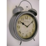 Grijze metalen vintage wekker klok Grijze metalen vintage wekker klok