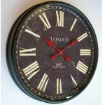 Grote zwarte metalen klok Casa Blanca 1025 mI