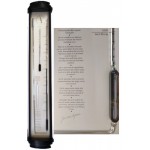 Zwarte contra-barometer bow-front