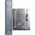 Zwart/rvs contrabarometer breed+glas 