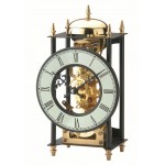 Staande skeletklok + dwangslag zwart/messing Staande skeletklok + dwangslag zwart/messing