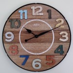 AM9539 klok houtlook met bol glas