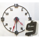 Grote metalen klok 100CM industrieel Gebr. Knip