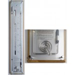 Blank / rvs contra-barometer (meest uitgebreid) + glas Blank / rvs contra-barometer (meest uitgebreid) + glas