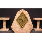 Marmeren Art Deco pendule met coups