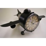 Metalen vliegtuig staande klok CB302
